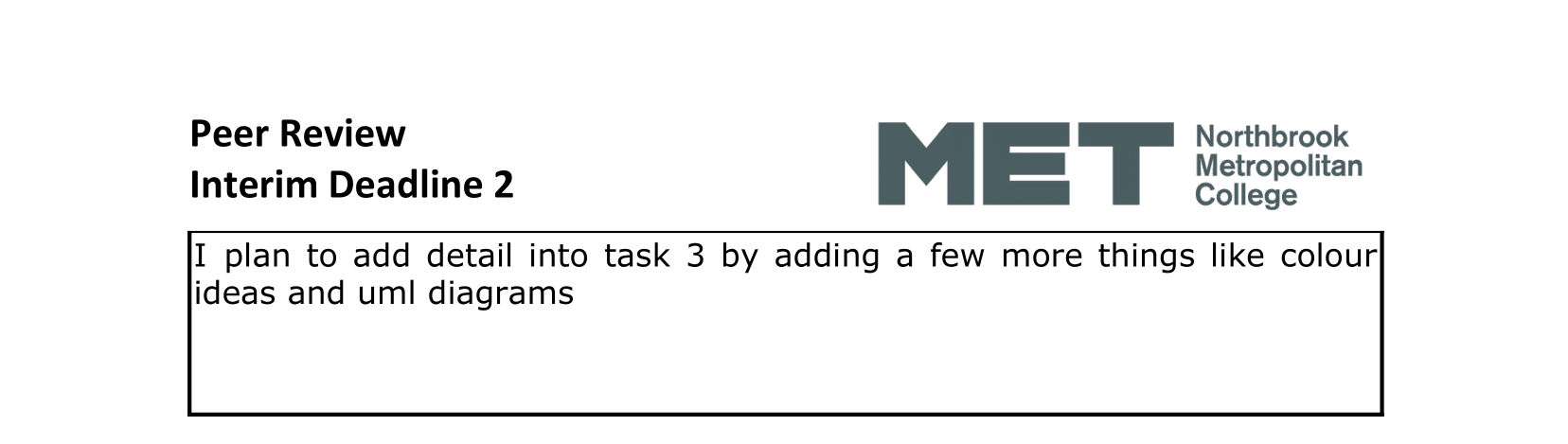 Amy Elliott - Peer Review &amp; Action Plan INTERIM 2 2019-20-2